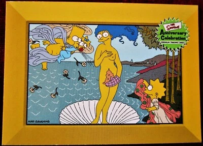 THE SIMPSONS 10th ANNIVERSARY - Card #48 - "ART - BOTTICELLI" - INKWORKS 2000 - Image 1 of 2