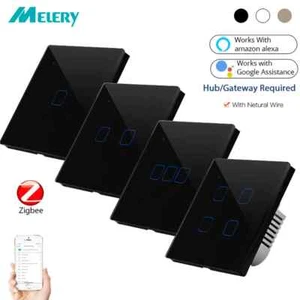 New Tuya Zigbee Wall Touch Smart Light Switch App Remote Control Work With Alexa - Picture 1 of 36