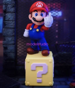 WAWA Studio Mario Model Resin Pre-order Painted H18cm Led Light Collection - Picture 1 of 6