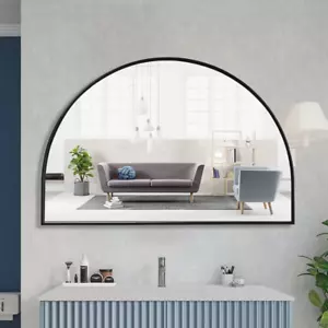 Black Arch Arched Wide wall mirror bathroom or feature 1200mm x 800mm - Picture 1 of 4