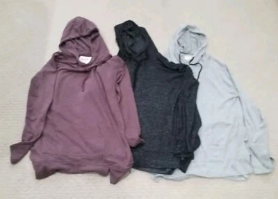 Camisa con Capucha 3 Mossimo para Mujer Talla PEQUEÑA Negra -Púrpura-Gris Manga Larga Foto 1 de 2