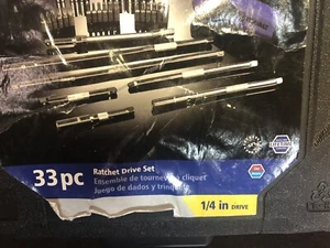 NUOVO KOBALT 33 PEZZI 1/4" CRICCHETTO DRIVE SET # 0338530 NUOVO SIGILLATO - Foto 1 di 3