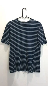 Bassike Navy White Stripe Original Short Sleeve TShirt XS 6 8 10 RRP120 NEW - Picture 1 of 14