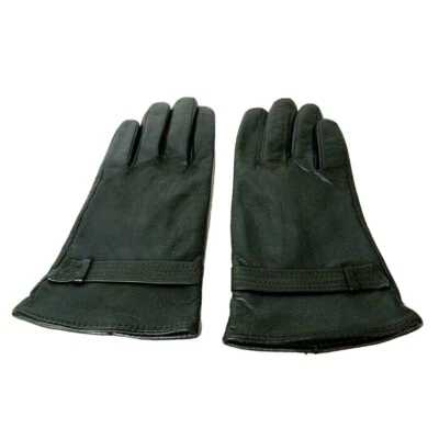 Fownes Brothers Women's Black Leather Driving Riding Gloves Size Medium Lined - Image 1 of 4