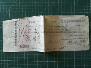 vq298 reçu Nantes Messieurs Marion et Chalot 1853 - 4000 frcs A Ricardi et Pils - Imagen 1 de 2