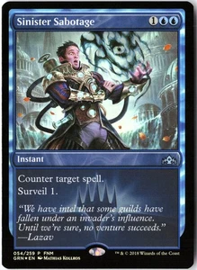 Sinister Sabotage FOIL 54 Promo FNM Promociones Casi Nuevo Como Nuevo Magic The Gathering - Imagen 1 de 2