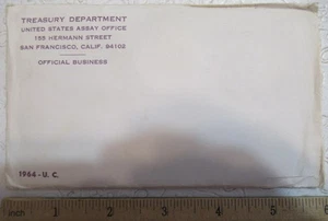 United States US 1964 Silver Uncirculated Set Original Mint Pack Denver & Philly - Picture 1 of 5