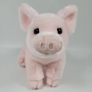 Douglas Cuddle Toys Betina Pink Pig 9" Plush Curly Tail Piglet Stuffed Animal - Picture 1 of 11