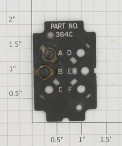 Lionel 364C-3X Switch Controller Two Terminal Plate with Screws - Picture 1 of 2