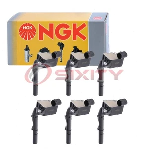 6 pc NGK Ignition Coils for 2016-2018 Mercedes-Benz GLE550e 3.0L V6 Spark lh - Picture 1 of 5