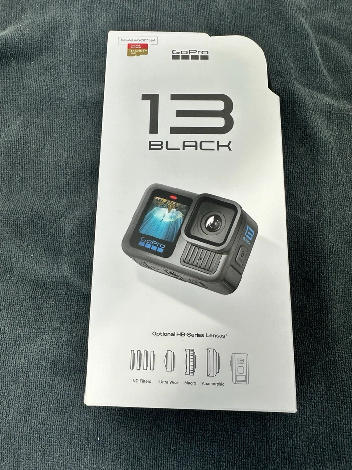 GoPro HERO13 Black Action Camera With 64GB Micro SD Card & Case - Black  - Image 1 of 4