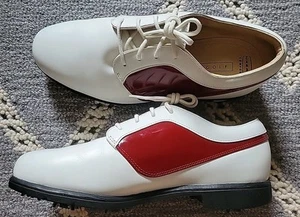 Nike Zapatilla Mujer 8.5 Blanco Granate Verdana Último Zapatos de Golf Con Cordones Cuero - Imagen 1 de 6