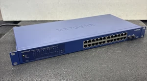 Netgear ProSAFE GS724TPv2 24-Port Gigabit Smart Switch PoE+ Tested w/brackets - Picture 1 of 7