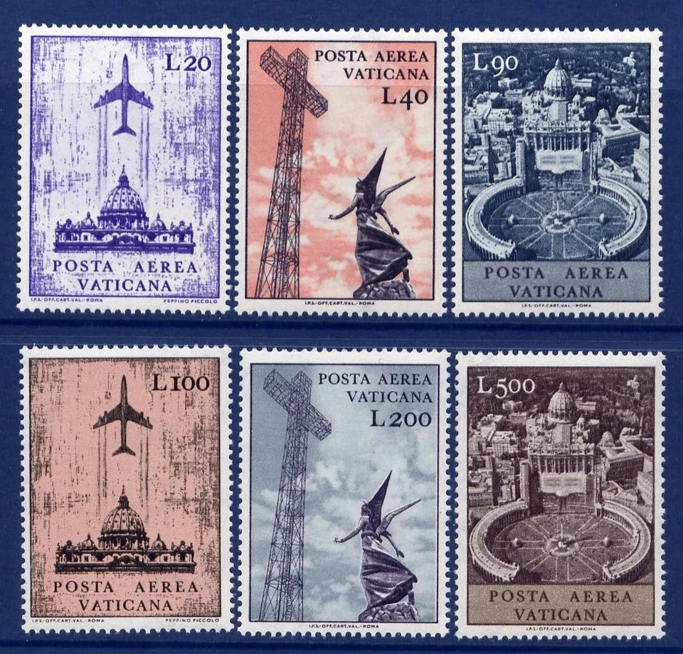 Vatican Stamp Sc C47-52, 1967 Air Mail, F/VF MNH (509B125) - Image 1 of 1