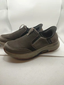 Men's Skechers, GOwalk Outdoor - Goodyear antislip Shoe 216103 Brown Leather Sz9 - Picture 1 of 7