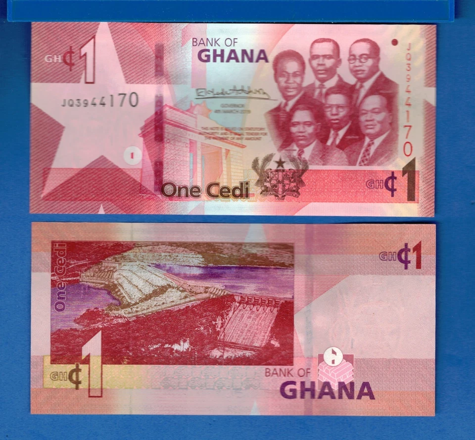 Ghana P-45 1 Cedi 2019 Uncirculated Banknote - Image 1 of 1
