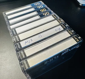9 x Maxell XLII-S 90 (1995) Super Energy Fine Epitaxial Vintage Audio Kassetten! - Bild 1 von 3