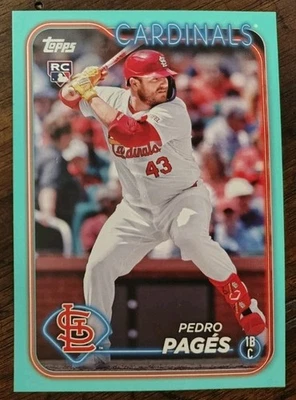 Pedro Pages 2024 Topps Update Rookie Aqua #US338  - Image 1 of 2