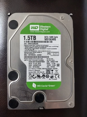 Western Digital igital 1.5TB WD 15EARS - 22Z5B1 DCM: HARNHT2CB hard drive 3.5"  - Image 1 of 2