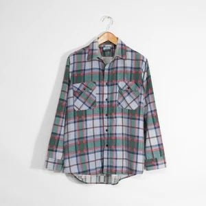 Vintage 90s Fieldmaster Plaid Flannel Button Up Shirt Mens Large - Retro Outdoor - Picture 1 of 5