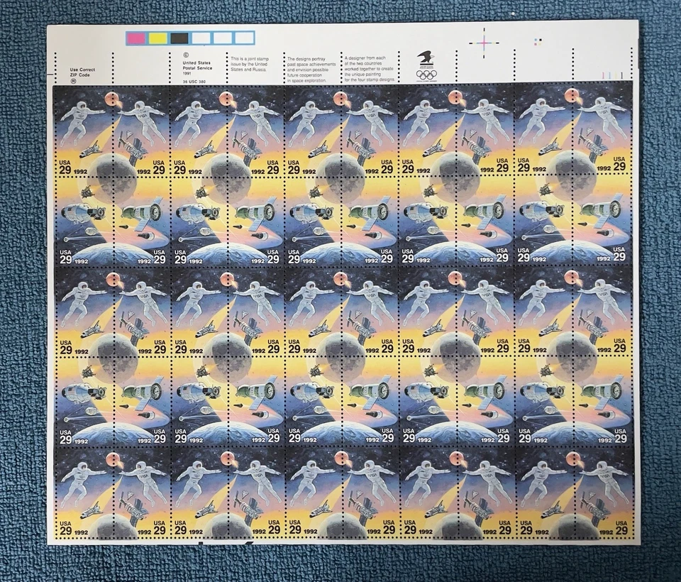 Scott #2631-34, 29c Space Achievements, Mint sheet/50, UR #1111, MNH (R11-31) - Image 1 of 1