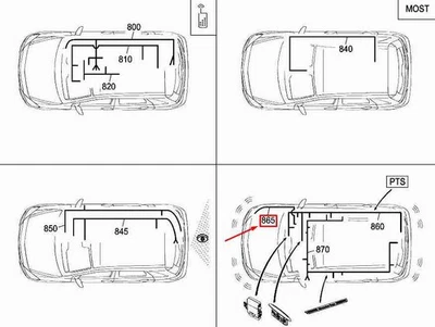 MERCEDES-BENZ B W246 FRONT PARKTRONIC SYSTEM WIRING HARNESS A2465401302 NEW GENUINE - Image 1 of 2