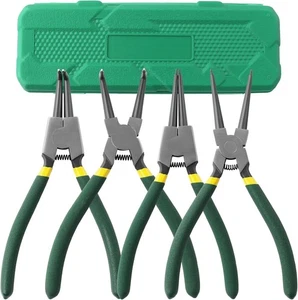 4Pcs 7"" Internal/External Snap Ring Pliers Set Heavy Duty Circlip Pliers Kit - Bild 1 von 7