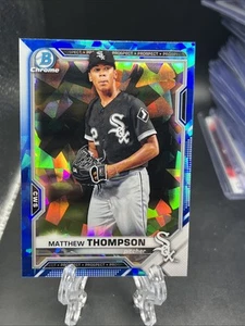 2021 Bowman Sapphire Edition - Chrome Prospects Matt Thompson #BCP-74 (RC) - Picture 1 of 2