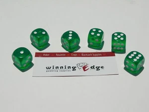 DADOS ACRÍLICOS VERDES con esquinas redondeadas paquete de 16 mm (100) - Imagen 1 de 5