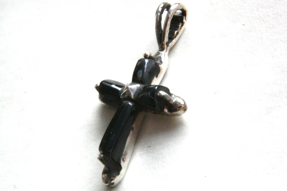 Royal Tempelritter Onice Croce Ciondolo 925 Argento 070 - Immagine 1 di 1