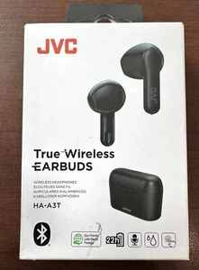 JVC True Wireless Earbuds HA-A3T With Charging Case Charging Cable NIB - Black - Picture 1 of 1