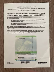5 Microsoft Windows Small Business Server 2003, (Benutzer ) User Cals, Deutsch - Bild 1 von 1