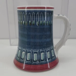 MCM Elle Keramikk Mug Scandinavian Boho Stein Pottery Hand-Painted Norway 60s - Picture 1 of 7