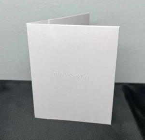 Tiffany & Co weiß Quittungshalter Karte geprägtes Logo 2 Innentaschen 3”x4” - Bild 1 von 16