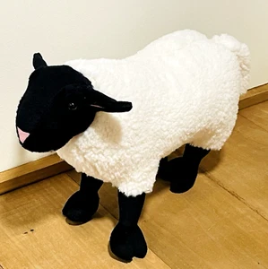 ADORE Sheep Marshmallow Suffolk Plush 14" Standing Black White Stuffed - Picture 1 of 10