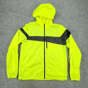 Brooks Jacket Men's Medium Green Track Windbreaker Full Zip Long Sleeve Pockets - Picture 1 of 17