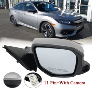 For 2016-2020 Honda Civic Right Side Mirror W/Camera 11Pin Lunar Silver Metallic - Picture 1 of 19