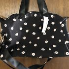 Alice & Olivia Daisy 16? Black Duffle Bag w/Stace Face Zip Pull & Shoulder Strap