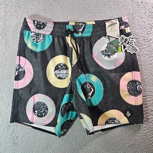 NWT Volcom Stoneys Board Shorts Swim Trunks Men Large Geometric Multicolor - Picture 1 of 13