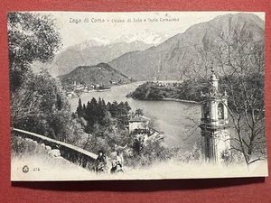 Cartolina - Lago di Como - Chiesa di Sala e Isola Comacina - 1907 - Foto 1 di 2