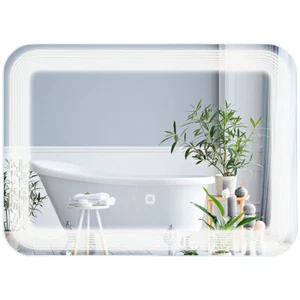 Espejo de montaje en pared para baño Topbuy iluminación LED tocador maquillaje espejo iluminado - Imagen 1 de 8