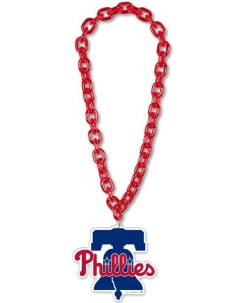 PHILADELPHIA PHILLIES 38" BIG CHAIN NECKLACE WITH FOAM LOGO MLB LICENSED - Image 1 of 1