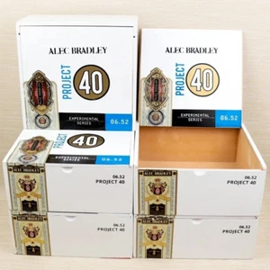 Lote de 5 cajas de cigarros de madera Project 40 Experimental Series 06.52 7" x 6.75" x 3" - Imagen 1 de 10