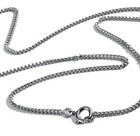 Collana argento sterling 925 catenina grumetta rodiato anallergico uomo donna 