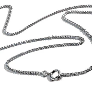 Halskette Sterling Silber 925 Kettchen Bordstein Rhodium Allergiker Herren Damen - Bild 1 von 5