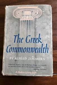 The Greek Commonwealth by Alfred Zimmern Modern Library 207 Hardcover Golden Age - Picture 1 of 11