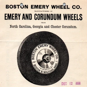 c1891 Boston Emery Wheel Co. Handbill Flyer Brochure Price List Grinder Polisher - Picture 1 of 5