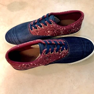Sperry Top Sider Cloud CVO Denim Bandana Sneaker STS23854 Paisley Multicolor 12 - Picture 1 of 12