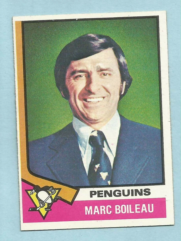 1974-75 Topps Hockey Marc Boileau #49 Coach Pittsburgh Penguins - Image 1 of 1