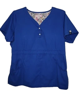 Koi Scrub Top Women's Plus Size 2x Navy Blue Short Sleeve Style #175 - Picture 1 of 11